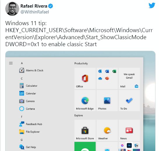 Cách để giao diện Start Menu cũ của Windows 10 trên Windows 11 1