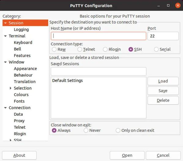Hướng dẫn cài đặt Putty SSH Client trên Ubuntu 20.04 LTS 2