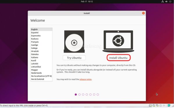 Hướng dẫn chi tiết cách cài Ubuntu trên VMware Workstation 12