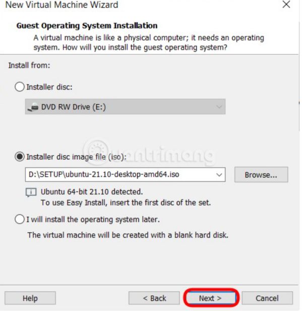 Hướng dẫn chi tiết cách cài Ubuntu trên VMware Workstation 6