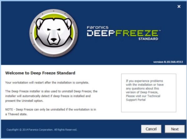 Cách cài đặt phần mềm đóng băng ổ cứng Deep Freeze Standard 1