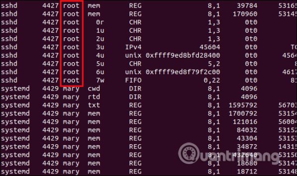 Sử dụng lệnh Isof trên Linux để xem các thiết bị và tiến trình 21