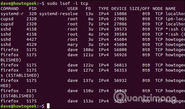 Sử dụng lệnh Isof trên Linux để xem các thiết bị và tiến trình 35