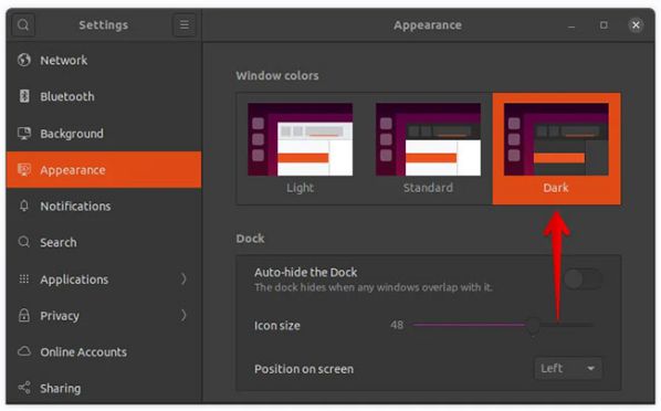 Hướng dẫn cách bật Dark Mode trong Ubuntu 20.04 LTS 1