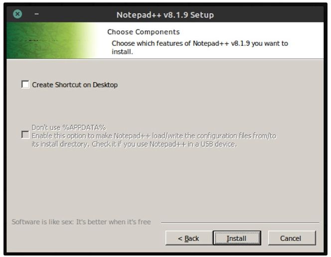 Cài đặt Notepad++ trên Linux bằng Wine và Snap (6)