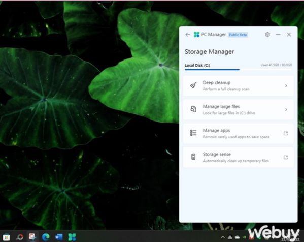 PC Manager: System cleaning and management application for Windows 11 7